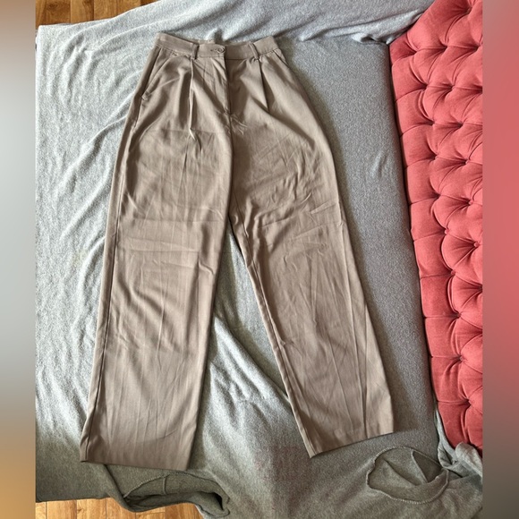 Garage Tan Wide-Leg Trousers - Picture 2 of 4